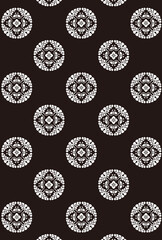 平安有職文様_八藤丸（やつふじのまる）04_壁紙・白黒