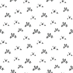 Star seamless pattern, black and white hand-drawn astral doodle digital paper, abstract stars repeating background, the monochrome stellar vector wallpaper, cute starry decorative element