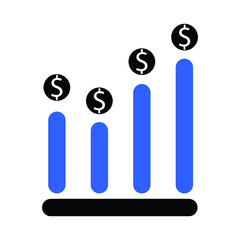 Financial growth icon design vector