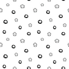 Star seamless pattern, black and white hand-drawn astral doodle digital paper, abstract stars repeating background, the monochrome stellar vector wallpaper, cute starry decorative element