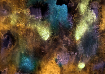 Fototapeta premium Brown abstract watercolor texture background.