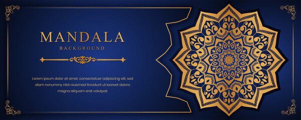 Luxury mandala background with golden arabesque pattern Arabic Islamic east style. decorative mandala for print, poster, cover, brochure, flyer, banner, wedding card.