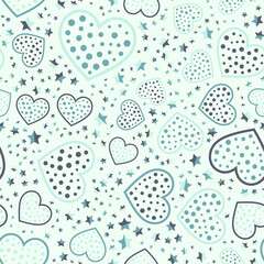 Seamless abstract pattern. Beautiful texture for textile or paper print. Vector illustration. Cute colorful background.
