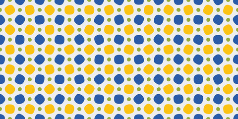 Seamless pattern with organic shapes. Beautiful texture for textile, paper print, scrapbooking or wallpaper. Vector illustration. Cute colorful trendy background.