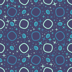 Seamless abstract pattern. Beautiful texture for textile or paper print. Vector illustration. Cute colorful background.