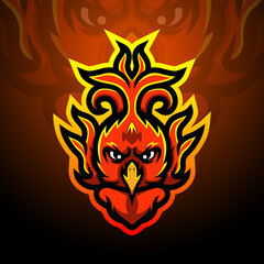 Fototapeta na wymiar Phoenix head mascot esport logo design 
