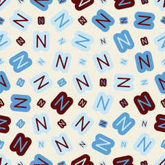 Seamless abstract pattern. Beautiful texture for textile or paper print. Vector illustration. Cute colorful background.