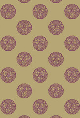 平安有職文様_瑞草丸（ずいそうのまる）_壁紙・カラー