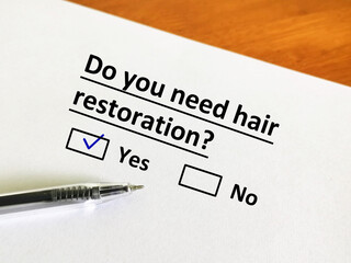 Obraz premium Questionnaire about dermatology