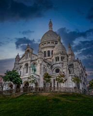 Fototapeta na wymiar Basilica of the Sacre Coeur, dedicated to the Sacred Heart of Jesus in Paris