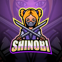 Shinobi mascot esport logo design