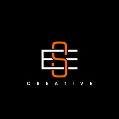 ES, SE Letter Initial Logo Design Template Vector Illustration