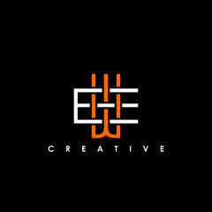 Obraz premium EW, WE Letter Initial Logo Design Template Vector Illustration