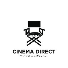 cinema direct Studio Movie Video Cinema Cinematography Film Production logo design vector icon illustration Isolated White Background