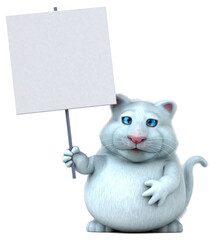 Obraz premium Fun cat - 3D Illustration