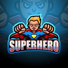 Superhero mascot esport logo design