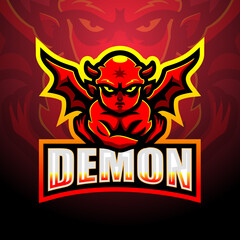 Demon mascot esport logo design