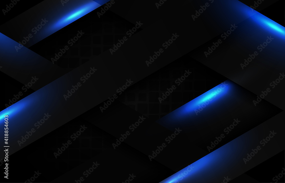 Aufkleber abstract blue tech design of aluminium line pattern template. overlapping with glitters style of lig
