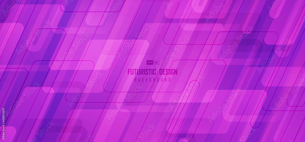 Poster abstract technology design of rectangle magenta style template. overlapping with line tech square ba
