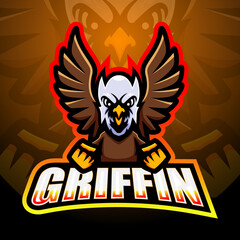 Griffin mascot esport logo design