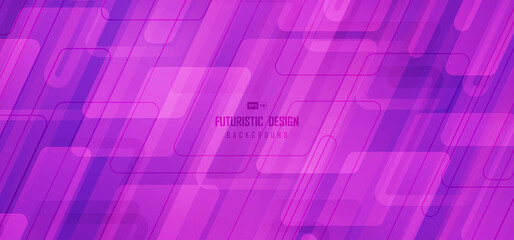 Abstract technology design of rectangle magenta style template. Overlapping with line tech square backgroudn. illustration vector