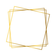 Gold geometric polygonal frame