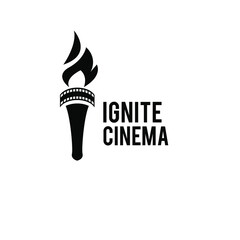 torch film cinema movie logo icon design