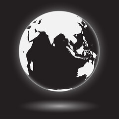 Globe shape in realistic style with Shadow