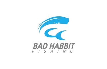  Logo Fishing Bad Habbit Abstract