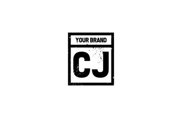 Logo Letter CJ Grungy