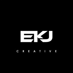 EKJ Letter Initial Logo Design Template Vector Illustration