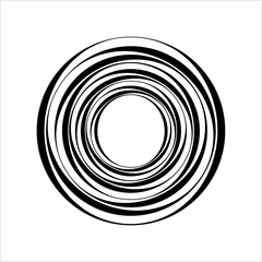 Geometric Shape Circle, Pinwheel Line Art Drawing Design