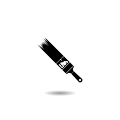 Paint brush icon with shadow