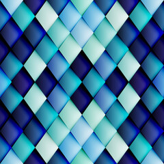 Relief regular rhombuses pattern. Abstract mosaic background. Vector image.