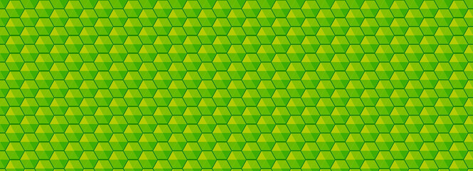 Background of Green Abstract Hexagons
