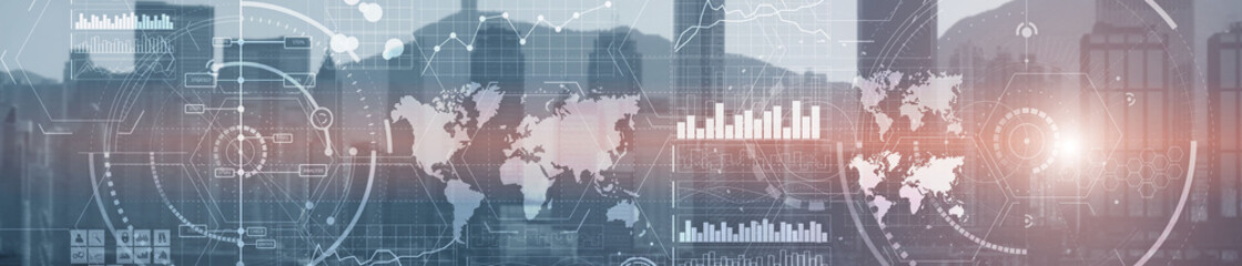 Business Control Panel Mixed Media. Business Intelligence