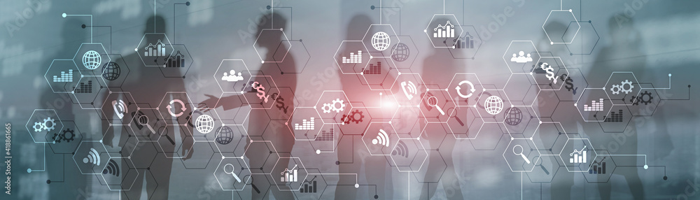 Poster ict - information and telecommunication technology and iot - internet of things concepts