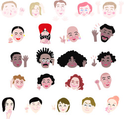 世界の人々の顔