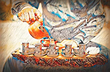 Teeservice für die Teezeremonie. Teeritual. © jozefklopacka