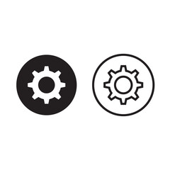 settings gear cog icon vector