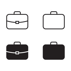 Briefcase icon, vector illustration. Flat design style