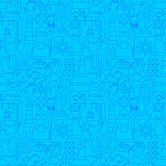 Fishing Line Seamless Pattern