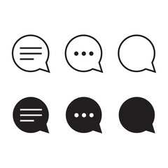 Speech bubbles Icon vector flat design