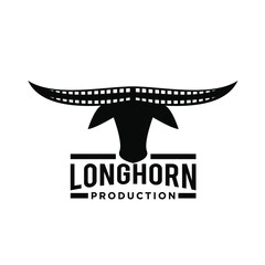 longhorn skull western logo icon design