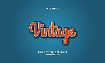 editable text effect - vintage text style