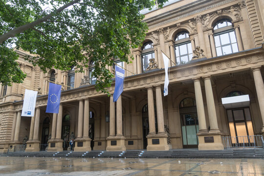 Frankfurt am Main, Germany - June 28, 2020: IHK Frankfurt am Main, the Industrie- und Handelskammer (IHK) in Frankfurt am Main, English for Chamber of Commerce and Industry