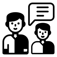 
Avatars with wifi signals inside chat bubble, social interaction icon

