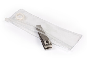 Nail clipper in the compound lever design in soft case