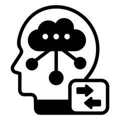 
An inner dialogue concept icon

