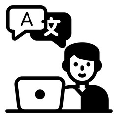 
Man icon , glyph icon design

